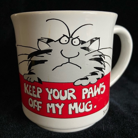Vintage Sandra Boynton - Keep Your Paws Off My Mug - Grumpy Cat Mug - Japan - Picture 1 of 7